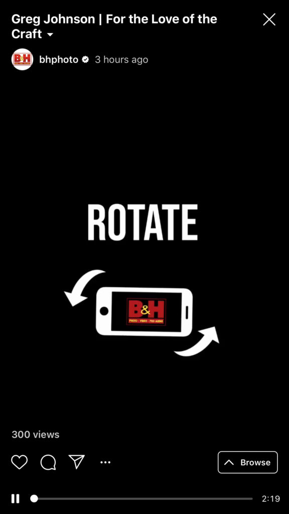 IGTV Rotate Prompt