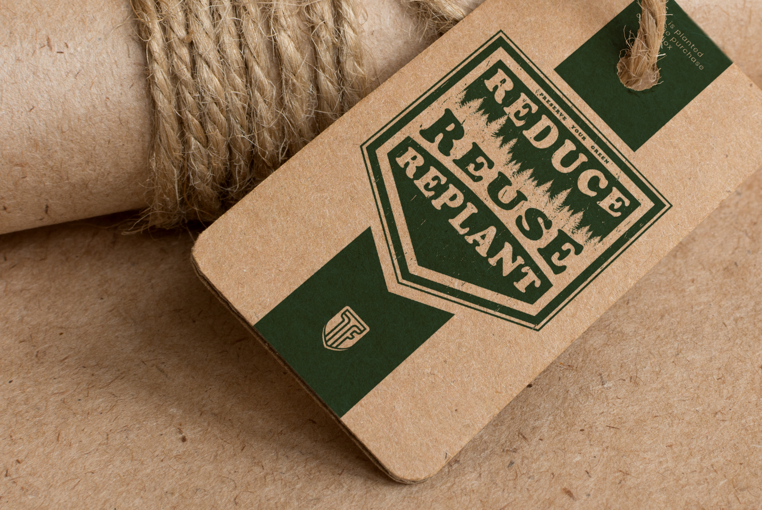 ReduceReuse_Tag_Craft_Edition_01 Brand Packaging Design Agency Craft Paper Mockup - Terpene Fresh