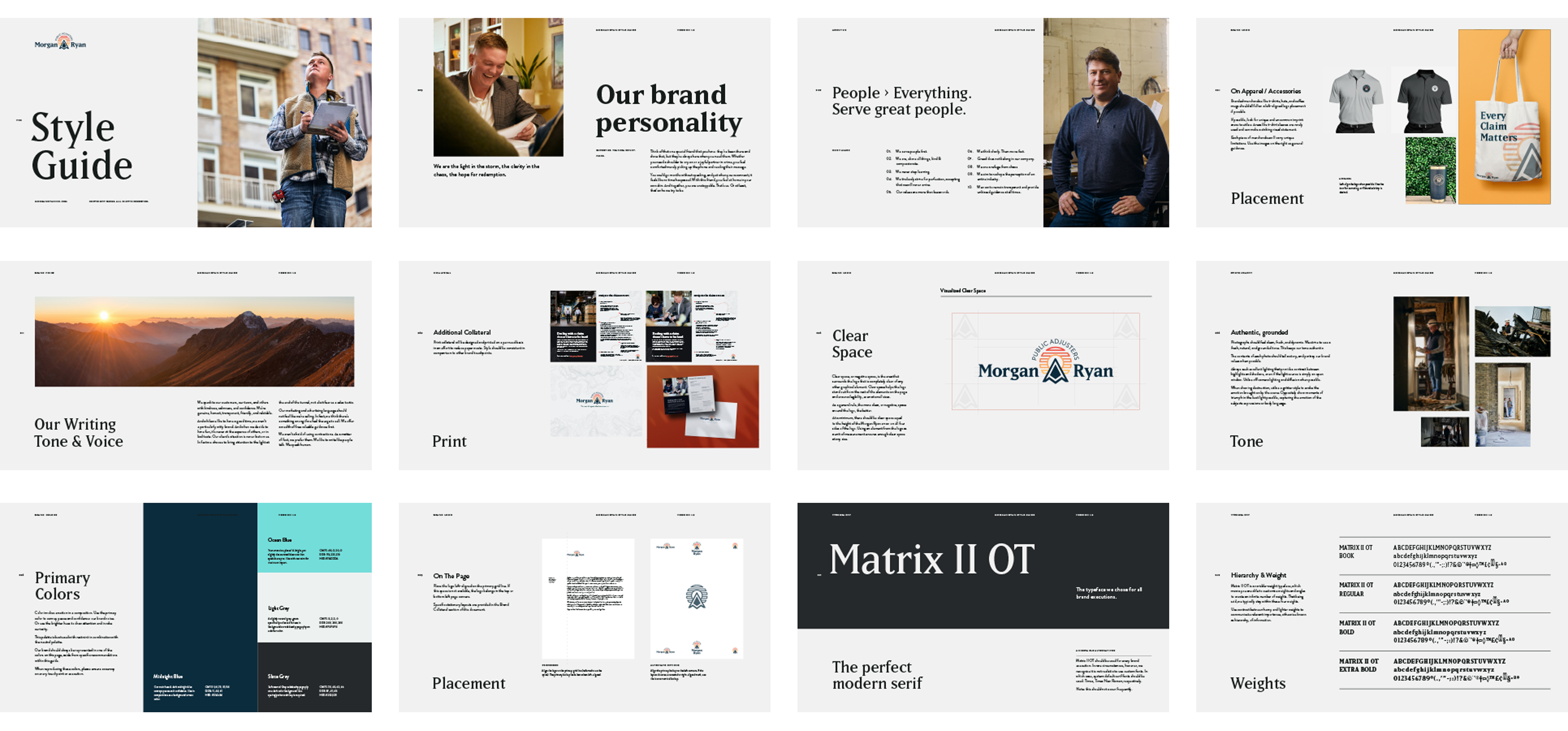 MorganRyanInc_BrandGuidelines Brand Guide Book - Public Adjusters - Brand Identity Design